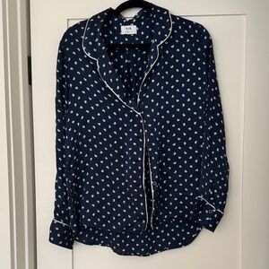 SIR the label Navy and White Blouse